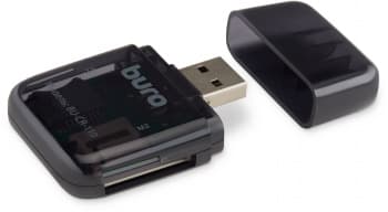 Устройство чтения карт памяти USB2.0 Buro BU-CR-110 черный - фото 5