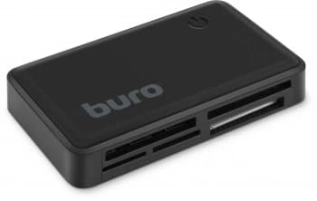 Устройство чтения карт памяти USB2.0 Buro BU-CR-151 черный - фото 2