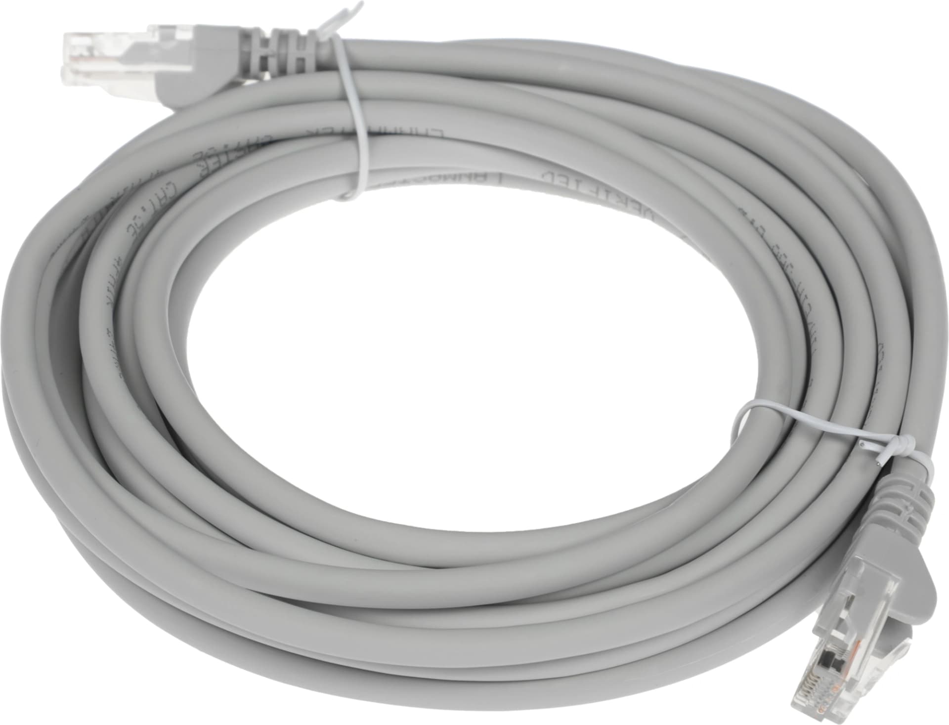 Патч-корд Lanmaster LAN-PC45/U5E-5.0-GY UTP RJ-45 вил.-вилка RJ-45 кат.5E 5м серый LSZH (уп.:1шт) - фото 1