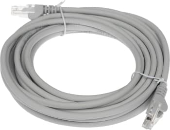Патч-корд Lanmaster LAN-PC45/U5E-5.0-GY UTP RJ-45 вил.-вилка RJ-45 кат.5E 5м серый LSZH (уп.:1шт) - фото 2