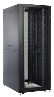 Шкаф серверный ЦМО (ШТК-СП-48.8.10-48АА-9005) напольный 48U 800x1000мм пер.дв.перфор. задн.дв.перфор.2-хст. 4 бок.пан. 1350кг черный 690мм 165кг 180град. 2215мм - фото 2