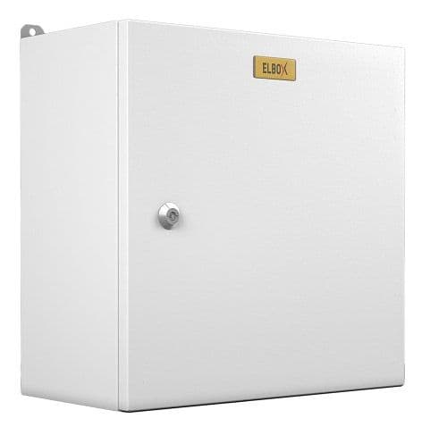 Шкаф электротехнический Elbox EMW-400.400.210-1-IP66 настенный 400мм 210мм несъемн.бок.пан. 50кг серый - фото 4