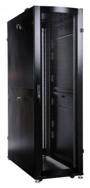 Шкаф серверный ЦМО (ШТК-СП-48.6.10-48АА-9005) напольный 48U 600x1000мм пер.дв.перфор. задн.дв.двуст. 4 бок.пан. 1350кг черный 683мм 156кг 120град. 2215мм IP20 металл - фото 5