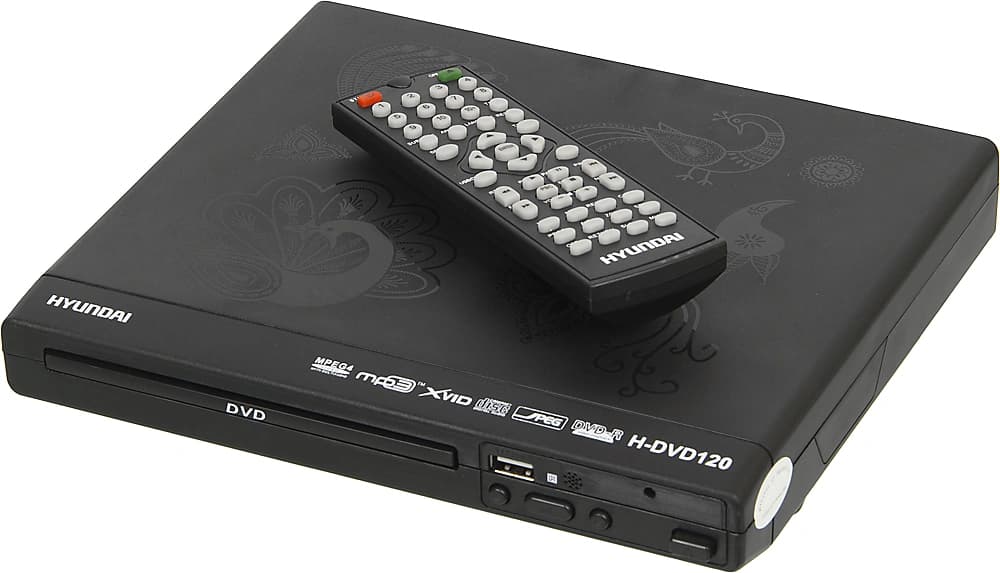 Плеер DVD Hyundai H-DVD120 черный ПДУ