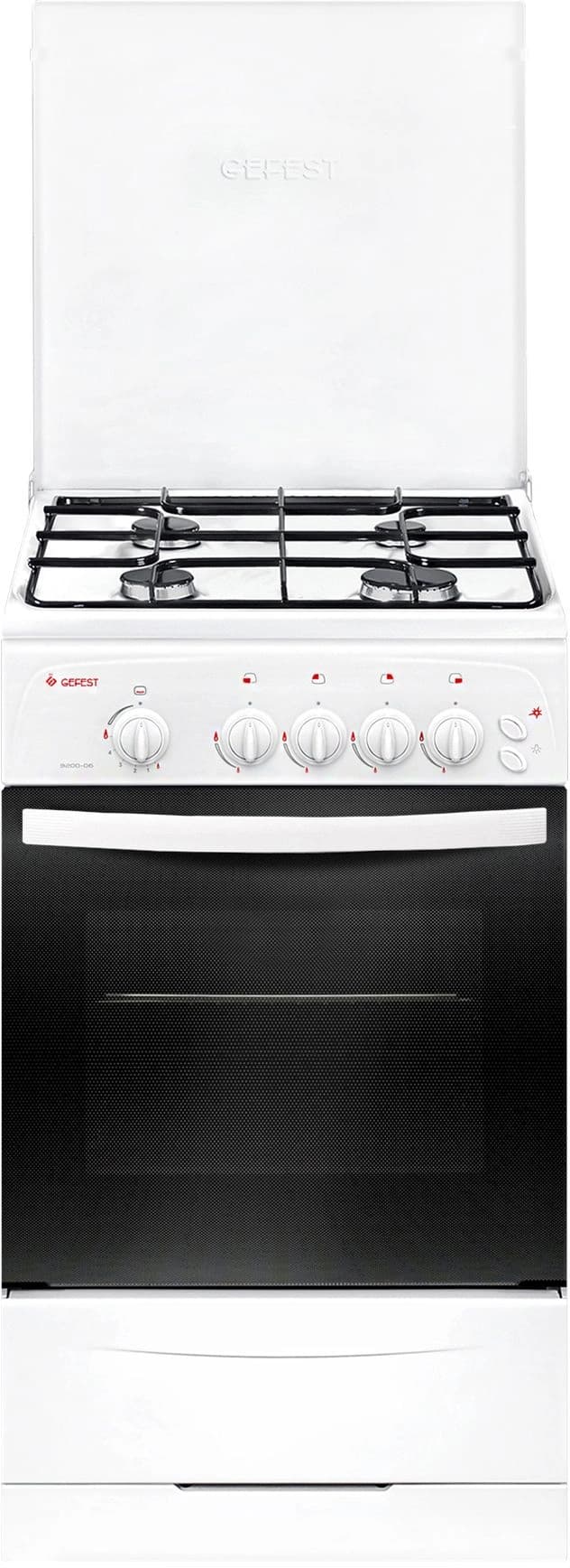 Плита Газовая Gefest ПГ 3200-06 К33 белый (металлическая крышка) реш.сталь