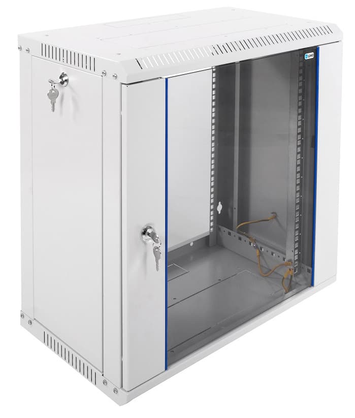 Шкаф коммутационный ЦМО ШРН-ЭКОНОМ (ШРН-Э-12.350) настенный 12U 600x350мм пер.дв.стекл 85кг серый 300мм 15.84кг 180град. 608мм IP20 металл - фото 3