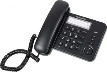 Телефон проводной Panasonic KX-TS2352RUB черный - фото 2