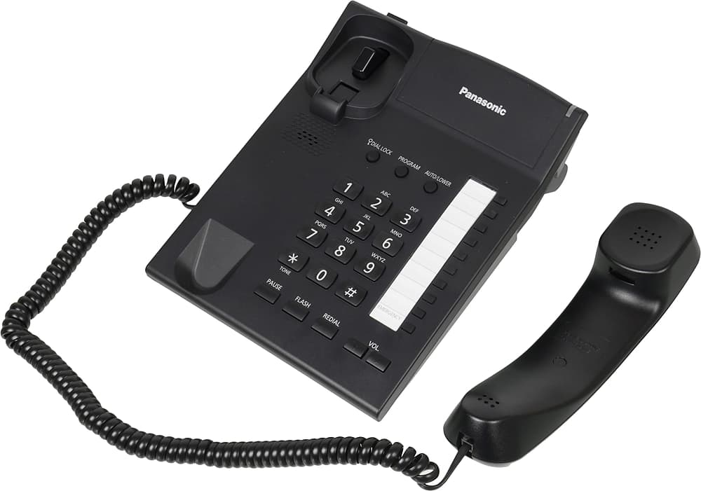 Телефон проводной Panasonic KX-TS2382RUB черный - фото 4