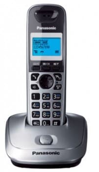 Р/Телефон Dect Panasonic KX-TG2511RUM серый металлик/черный АОН - фото 5