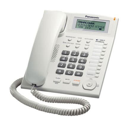 Телефон проводной Panasonic KX-TS2388RUW белый