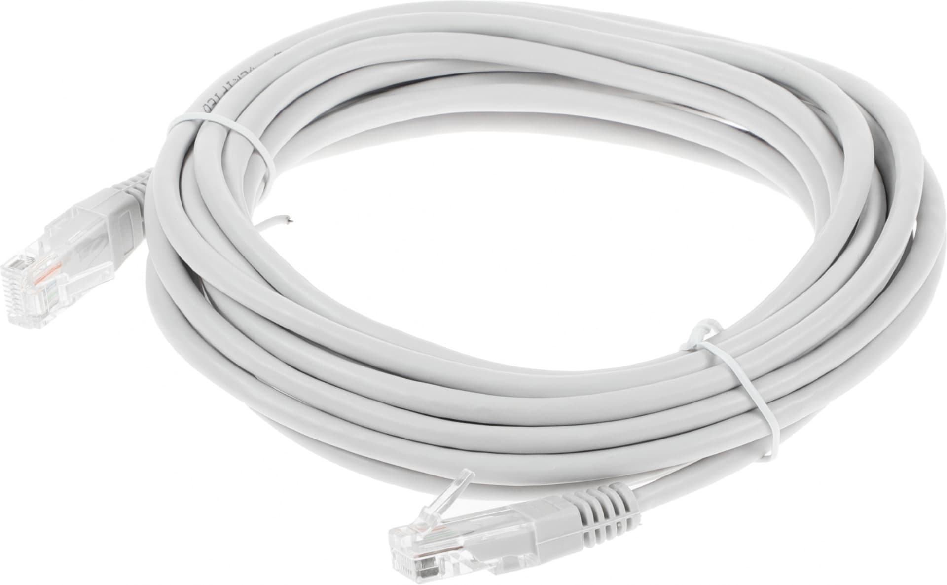 Патч-корд Lanmaster TWT-45-45-5.0-GY UTP RJ-45 вил.-вилка RJ-45 кат.5E 5м серый ПВХ (уп.:1шт) - фото 1