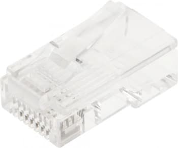 Коннектор Lanmaster (TWT-PL45-8P8C) UTP кат.5e RJ45 прозрачный (упак.:100шт) - фото 2