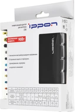 Блок питания Ippon E90 автоматический 90W 18.5V-20V 11-коннект. 4.5A от бытовой электросети LED индикатор - фото 2