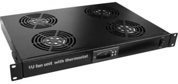 Блок вентиляторов Lanmaster (TWT-CBB-FANB4-RACK-T) 4 вент. с контроллером черный (упак.:1шт) - фото 2