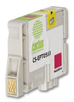 Картридж струйный Cactus CS-EPT0553 T0553 пурпурный (10мл) для Epson Stylus RX520/Stylus Photo R240 с чипом - фото 3