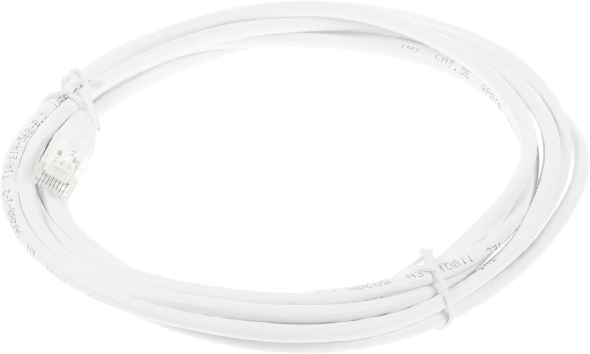 Патч-корд Lanmaster TWT-45-45-3.0-WH UTP RJ-45 вил.-вилка RJ-45 кат.5E 3м белый ПВХ (уп.:1шт) - фото 1