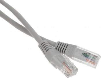 Патч-корд Lanmaster TWT-45-45-1.0-GY UTP RJ-45 вил.-вилка RJ-45 кат.5E 1м серый ПВХ (уп.:1шт) - фото 2