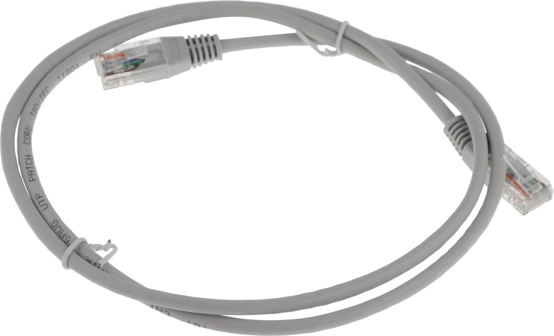 Патч-корд Lanmaster TWT-45-45-1.0-GY UTP RJ-45 вил.-вилка RJ-45 кат.5E 1м серый ПВХ (уп.:1шт) - фото 4