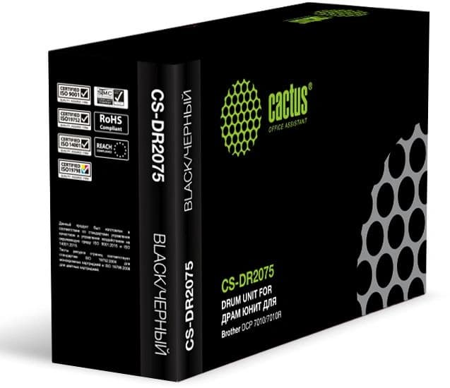 Блок фотобарабана Cactus CS-DR2075 DR-2075 черный ч/б:12000стр. для DCP 7010/7010R Brother