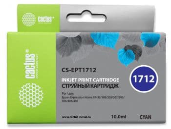 Картридж струйный Cactus CS-EPT1712 17XL голубой (10мл) для Epson XP-33/103/203/207/303/306/403/406 с чипом - фото 5