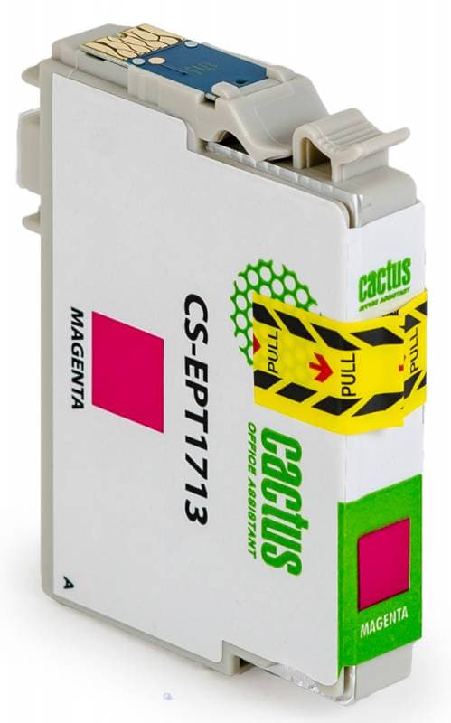Картридж струйный Cactus CS-EPT1713 17XL пурпурный (10мл) для Epson XP-33/103/203/207/303/306/403/406 с чипом