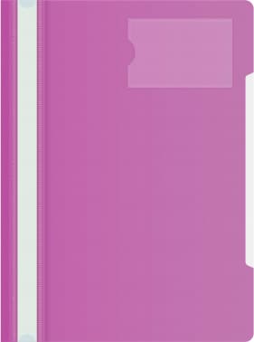 Папка-скоросшиватель Бюрократ -PS-V20VIO A4 прозрач.верх.лист карм.для визит. пластик фиолетовый 0.12/0.16 - фото 2