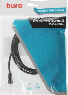 Кабель аудио-видео Buro HDMI 1.4 HDMI (m)/Mini HDMI (m) 1.8м. феррит.кольца позолоч.конт. черный (MINIHDMI-1.8M) - фото 5