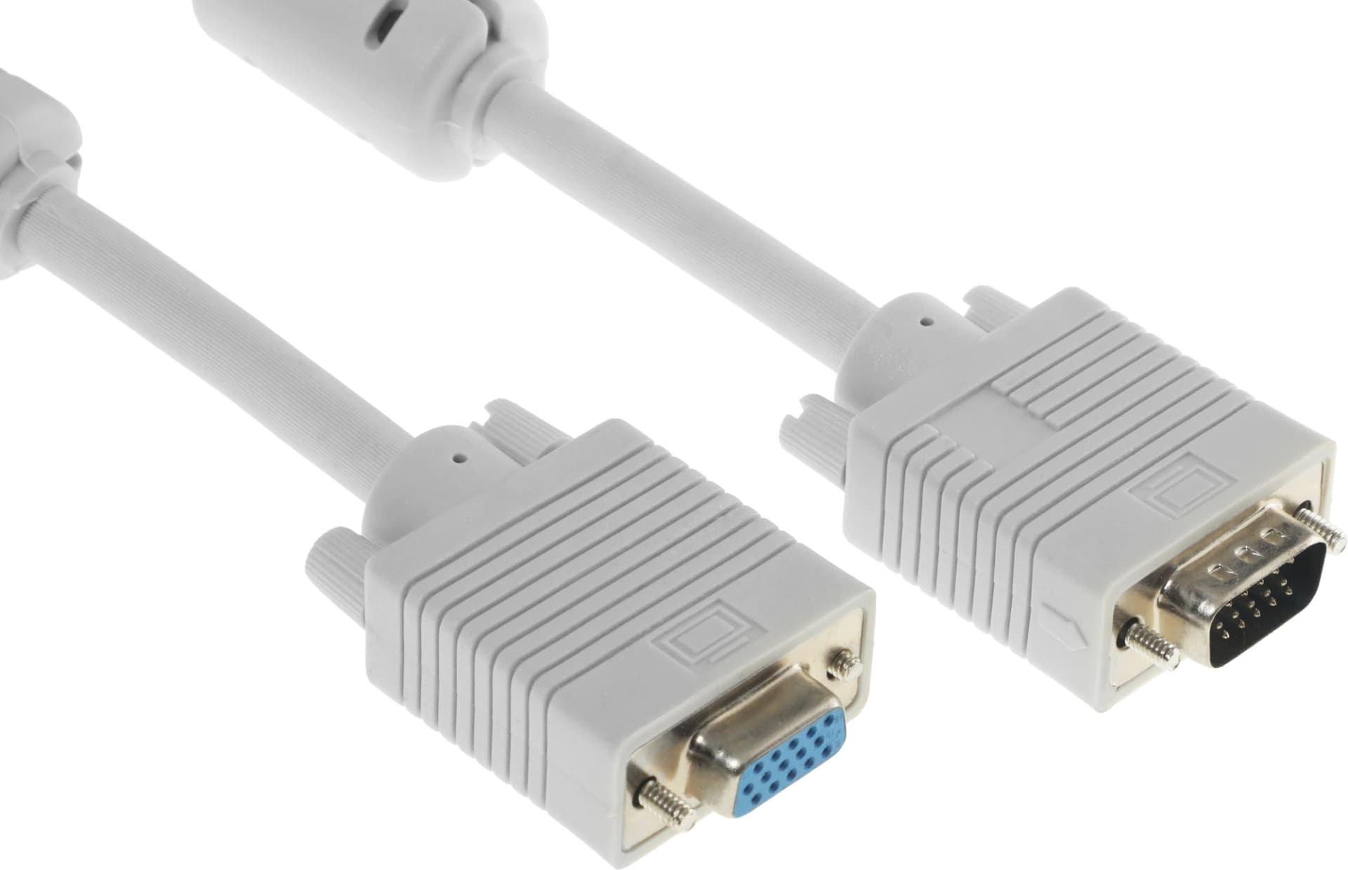 Кабель-удлинитель Buro CAB015S-06 VGA (m) VGA (f) 1.8м феррит.кольца серый - фото 4