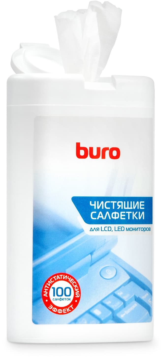 Салфетки Buro BU-tft для экранов ЖК мониторов туба 100шт влажных - фото 4
