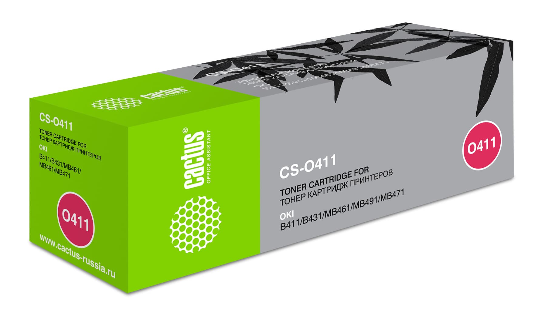 Картридж лазерный Cactus CS-O411 44574705 черный (3000стр.) для Oki B411/B431/MB461/MB471/MB491