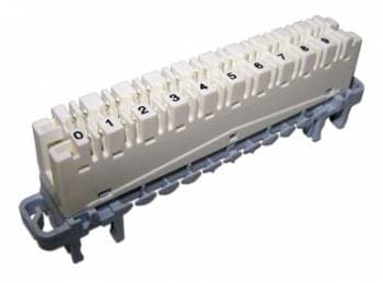 Плинт Lanmaster TWT-LSA10P-DIS-09 10 пар LSA-PROFIL размык. ABS пластик белый - фото 2