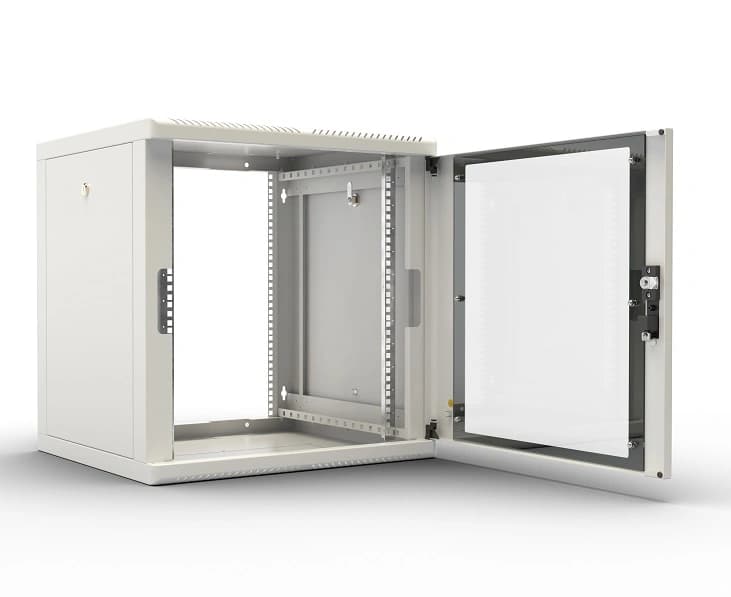 Шкаф коммутационный ЦМО (ШРН-М-12.500) настенный 12U 600x520мм пер.дв.стекл 130кг серый 456мм 21.6кг 180град. 610мм - фото 4