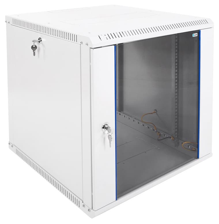 Шкаф коммутационный ЦМО ШРН-ЭКОНОМ (ШРН-Э-12.650) настенный 12U 600x650мм пер.дв.стекл 65кг серый 600мм 23.9кг 180град. 608мм - фото 1