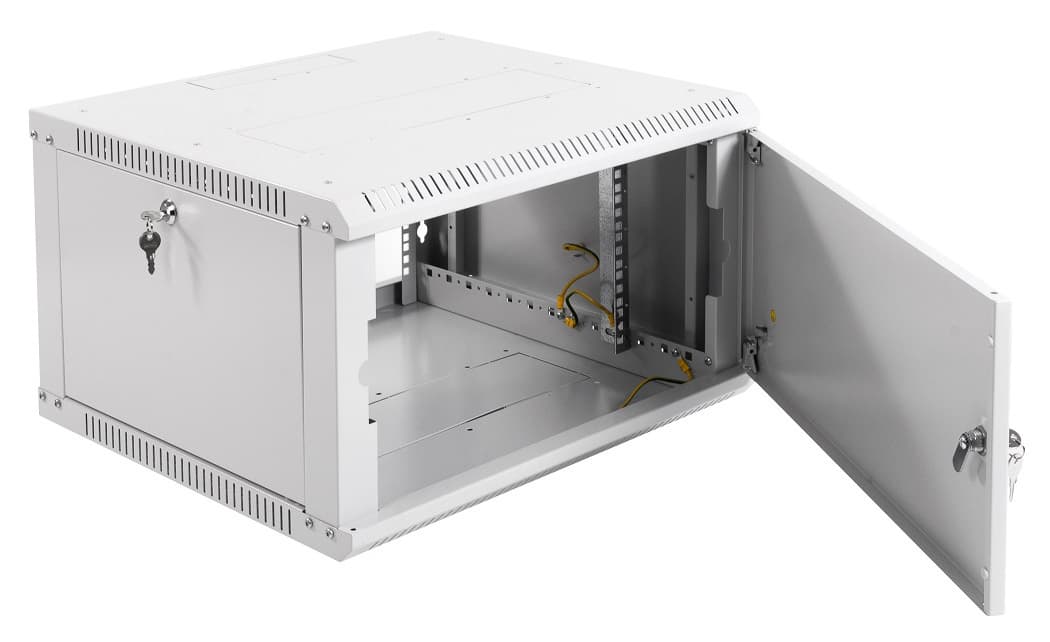 Шкаф коммутационный ЦМО ШРН-Эконом (ШРН-Э-6.350.1) настенный 6U 600x350мм пер.дв.металл 85кг серый 300мм 11кг 180град. 345мм - фото 2