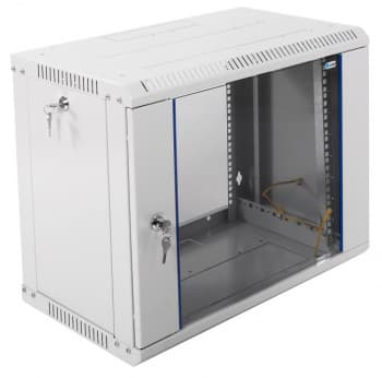 Шкаф коммутационный ЦМО ШРН-ЭКОНОМ (ШРН-Э-9.350) настенный 9U 600x350мм пер.дв.стекл 85кг серый 300мм 13.8кг 180град. 480мм - фото 2