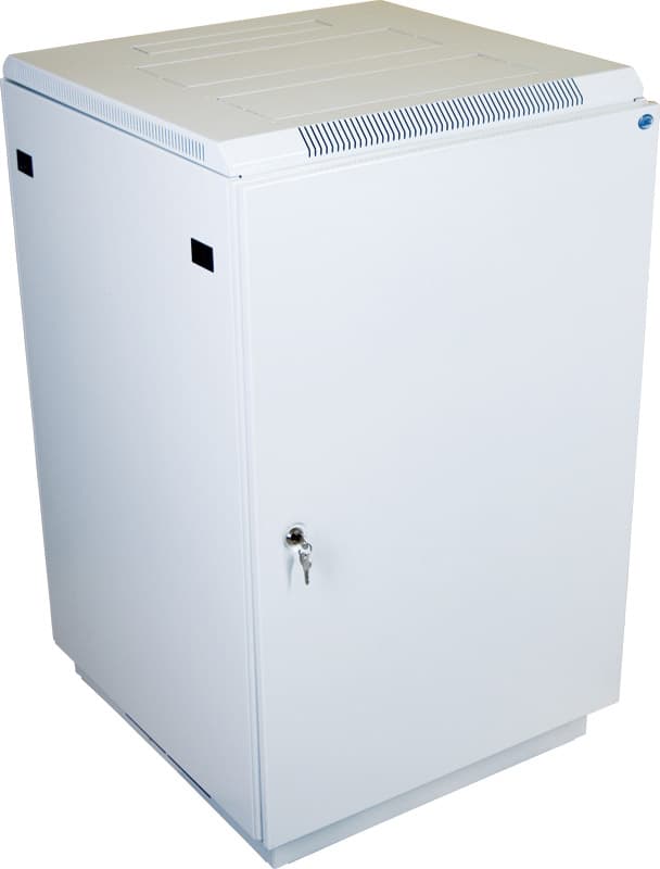 Шкаф коммутационный ЦМО (ШТК-М-18.6.8-3ААА) напольный 18U 600x800мм пер.дв.металл задн.дв.стал.лист 2 бок.пан. 270кг серый 655мм 56.4кг 180град. 960мм - фото 1