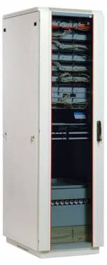Шкаф коммутационный ЦМО (ШТК-М-42.6.6-1ААА) напольный 42U 600x600мм пер.дв.стекл задн.дв.стал.лист 2 бок.пан. направл.под закл.гайки 550кг серый 455мм 92.3кг 180град. 2030мм - фото 2