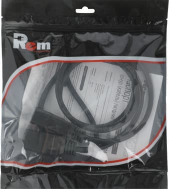 Шнур питания Rem R-16-Cord-C19-C20-1.8 C19-C20 проводник.:3x1.5мм2 1.8м 220В 16А (упак.:1шт) черный - фото 2