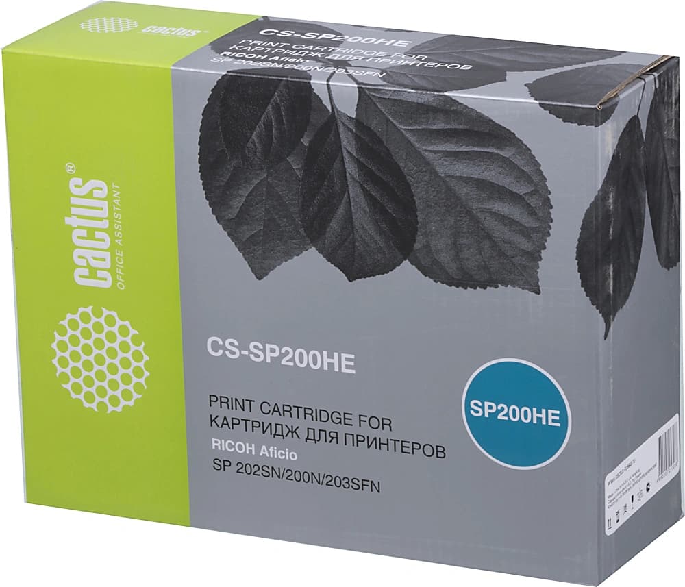 Картридж лазерный Cactus CS-SP200HE 407262 черный (2600стр.) для Ricoh SP 202SN/200N/203SFN