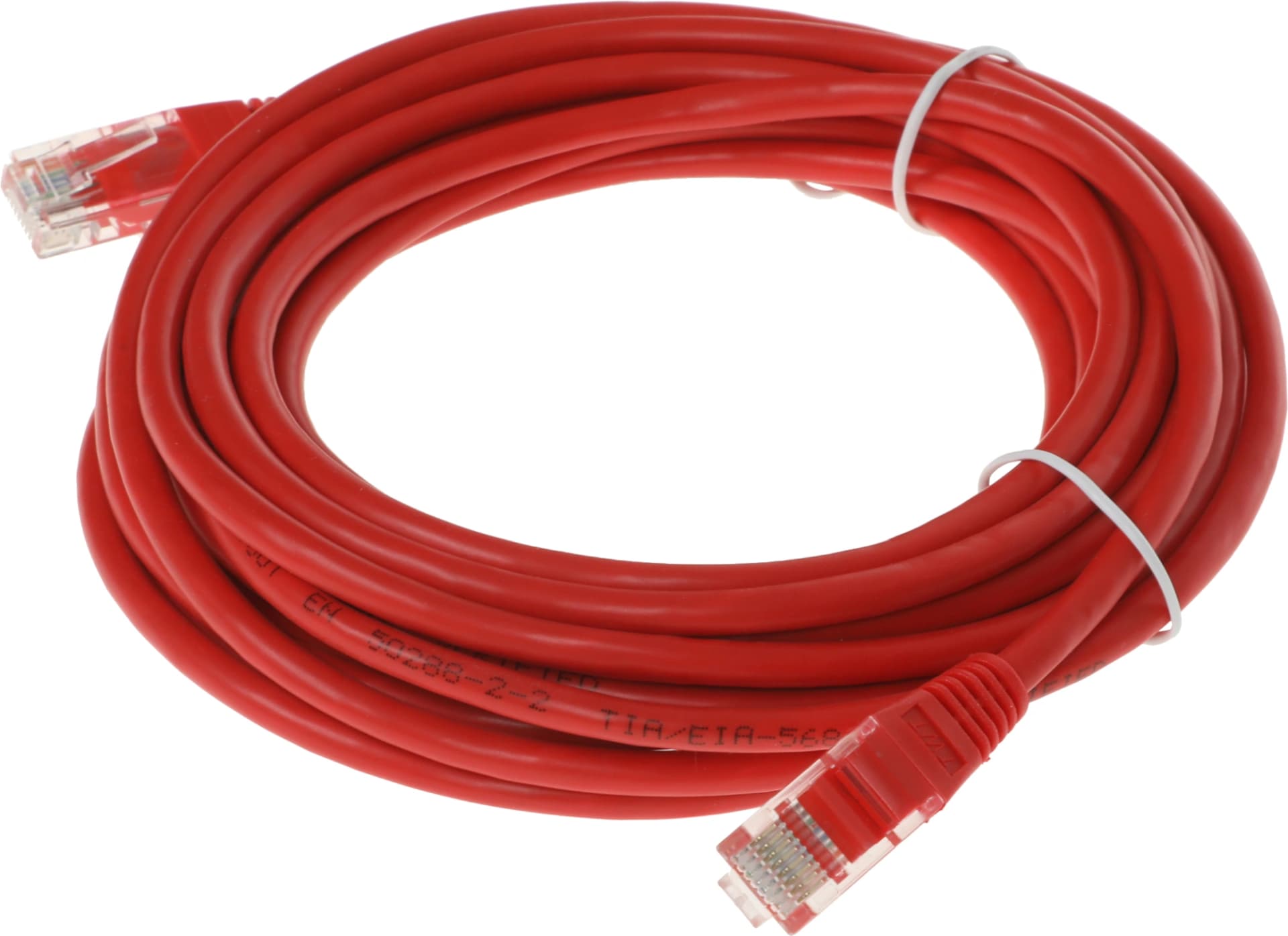 Патч-корд Lanmaster TWT-45-45-5.0-RD UTP RJ-45 вил.-вилка RJ-45 кат.5E 5м красный ПВХ (уп.:1шт) - фото 4