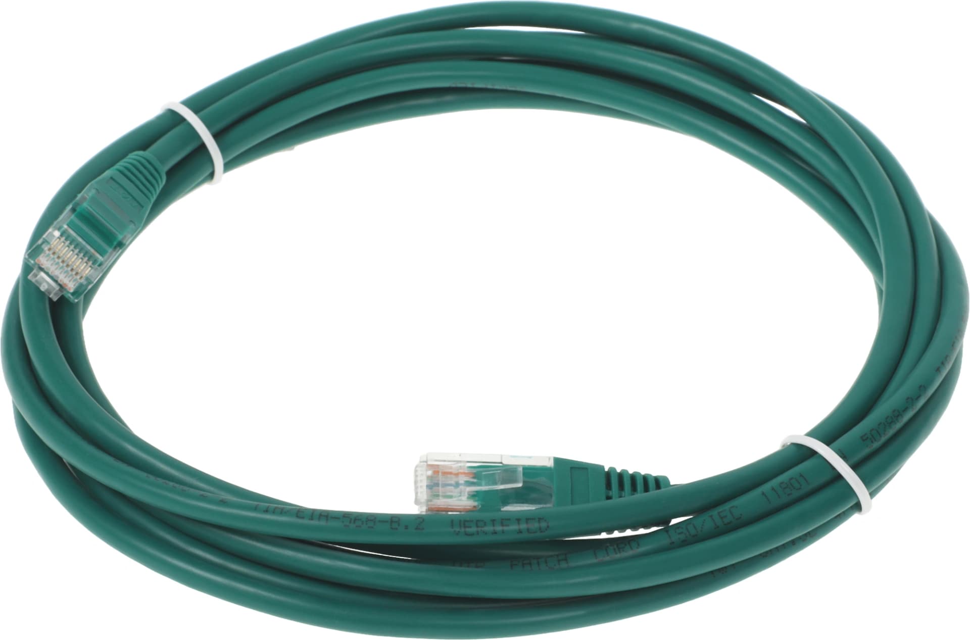Патч-корд Lanmaster UTP TWT-45-45-3.0-GN UTP RJ-45 вил.-вилка RJ-45 кат.5E 3м зеленый ПВХ (уп.:1шт) - фото 4