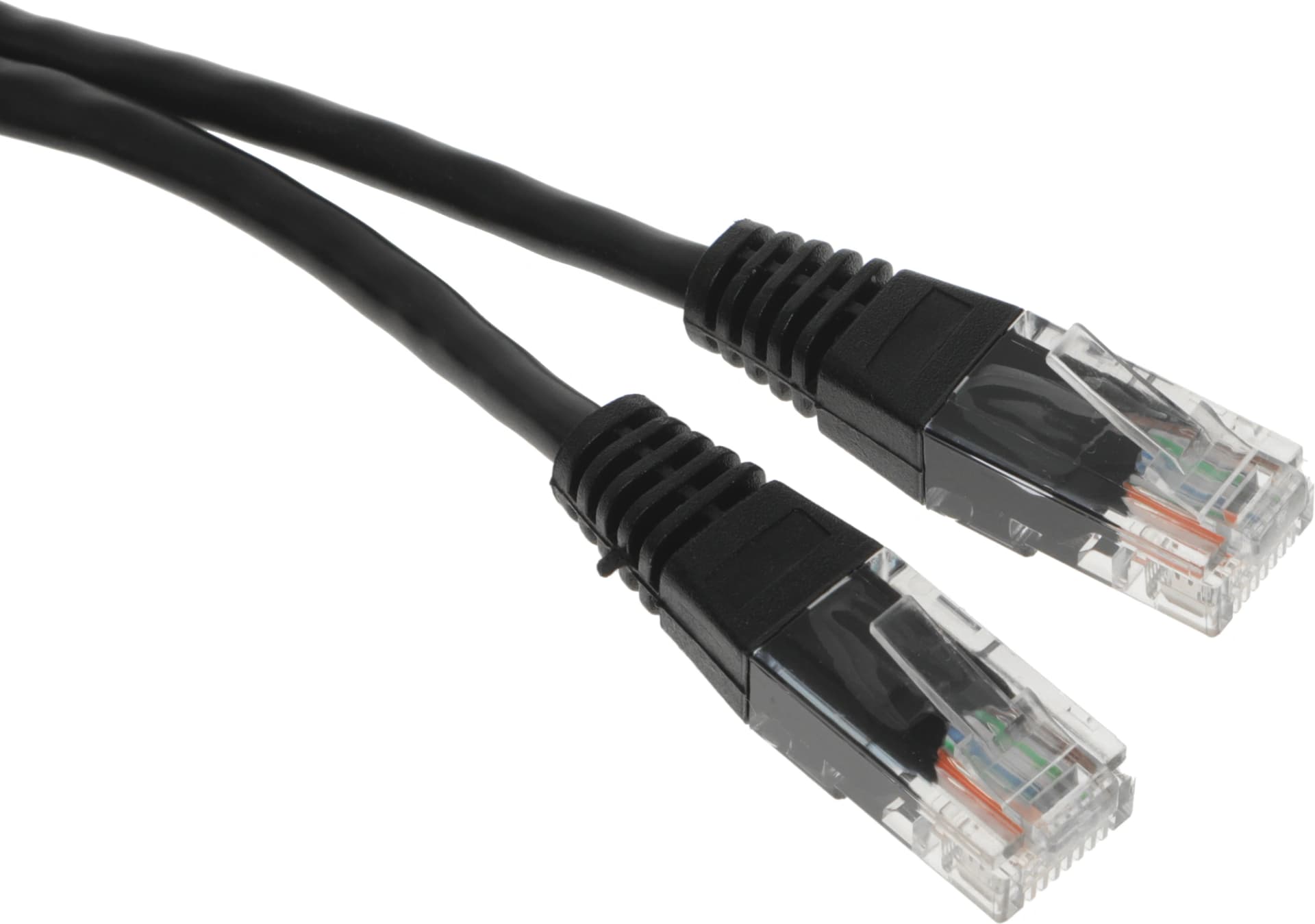 Патч-корд Lanmaster TWT-45-45-5.0-BK RJ-45 вил.-вилка RJ-45 кат.5E 5м черный ПВХ (уп.:1шт) - фото 1