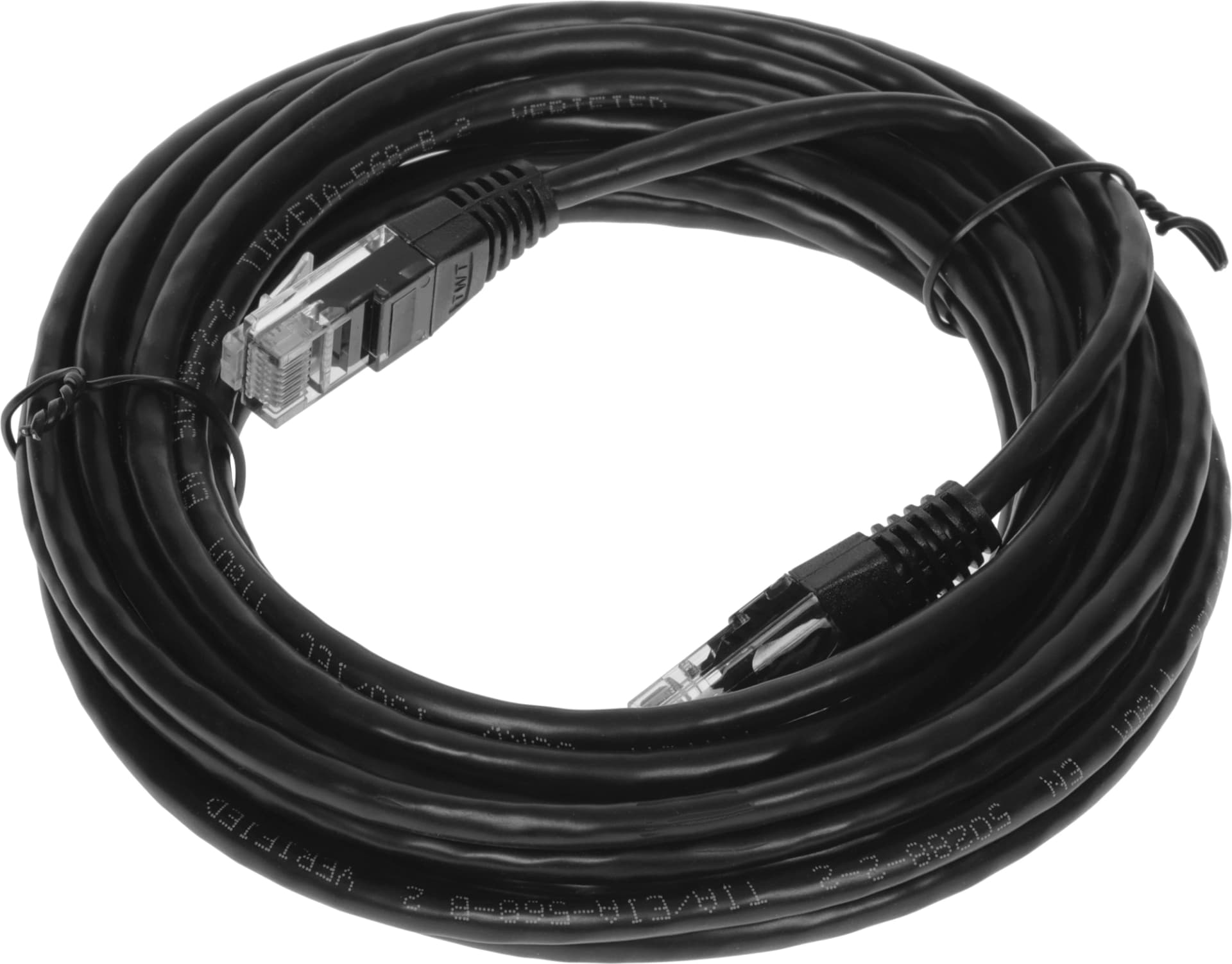 Патч-корд Lanmaster TWT-45-45-5.0-BK RJ-45 вил.-вилка RJ-45 кат.5E 5м черный ПВХ (уп.:1шт) - фото 3