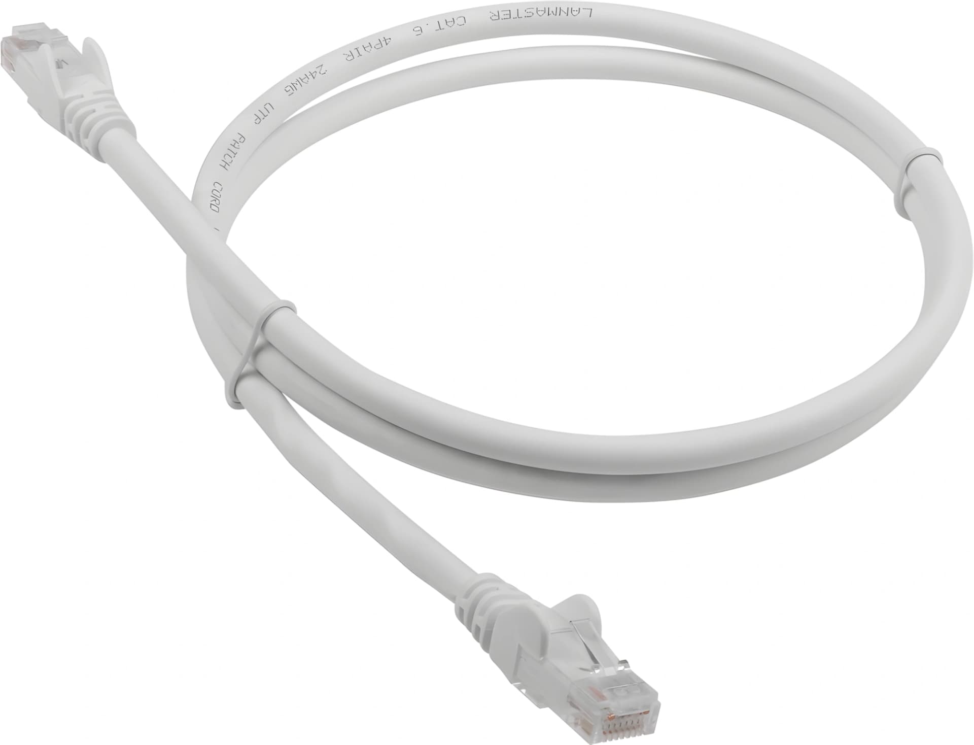Патч-корд Lanmaster LAN-PC45/U6-2.0-GY UTP RJ-45 вил.-вилка RJ-45 кат.6 2м серый LSZH (уп.:1шт) - фото 4