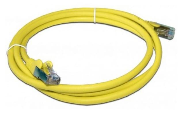 Патч-корд Lanmaster LAN-PC45/S5E-5.0-YL FTP RJ-45 вил.-вилка RJ-45 кат.5E 5м желтый LSZH (уп.:1шт) - фото 1