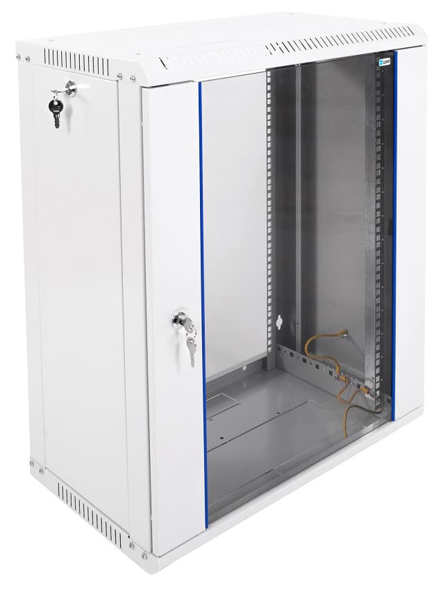 Шкаф коммутационный ЦМО ШРН-ЭКОНОМ (ШРН-Э-15.350) настенный 15U 600x350мм пер.дв.стекл задн.дв.стал.лист 85кг серый 300мм 746мм - фото 3