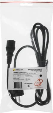 Шнур питания Lanmaster LAN-PP13/SH-1.8-BK C13-Schuko проводник.:3x0.75мм2 1.8м 220В 10А черный - фото 2