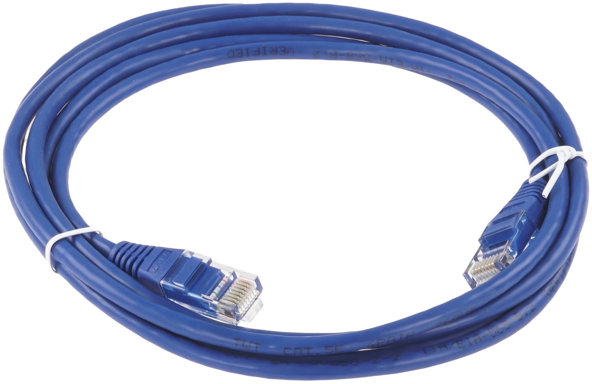 Патч-корд Lanmaster TWT-45-45-2.0-BL UTP RJ-45 вил.-вилка RJ-45 кат.5E 2м синий ПВХ (уп.:1шт) - фото 4