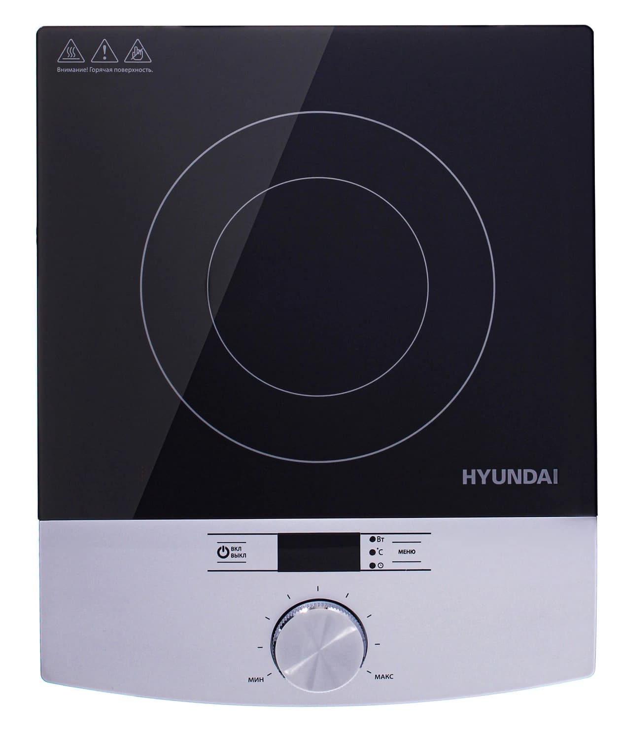 Плита Индукционная Hyundai HYC-0102 серебристый/черный стеклокерамика (настольная) - фото 5