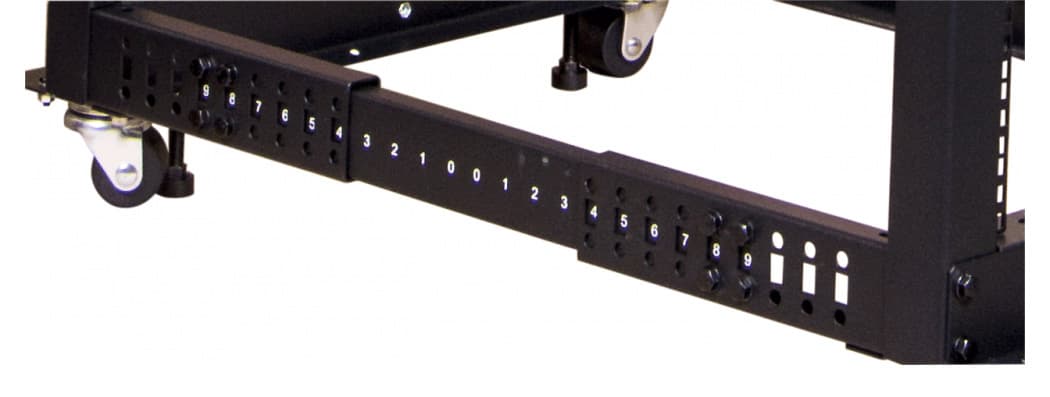 Стойка двухрамная Lanmaster TWT-RACK2-42U-ADJ 42U 480ммX560мм 1000кг черный - фото 4